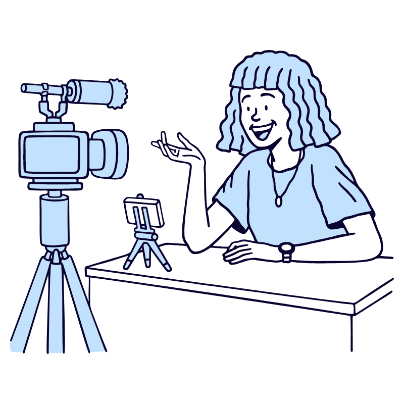 Contetn Media Live Broadcast Illustration from Bruxelles Duotone Set