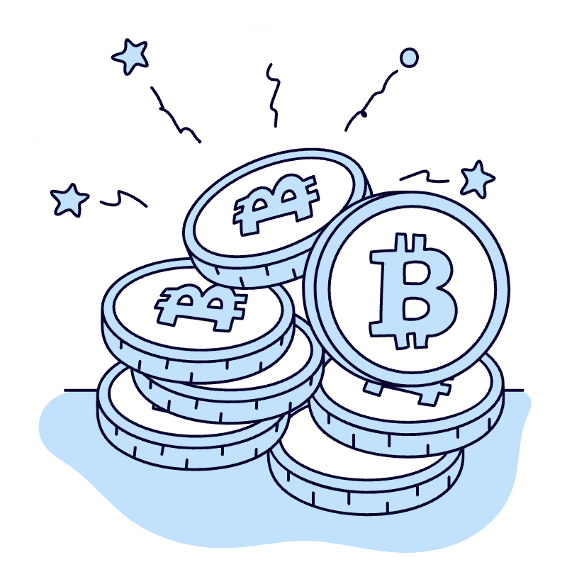 Bitcoin Illustration from Bruxelles Duotone Set