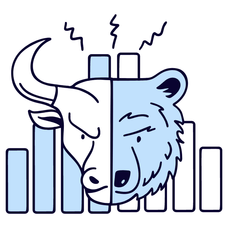 Bull Vs Bear Market 1 Illustration from Bruxelles Duotone Set