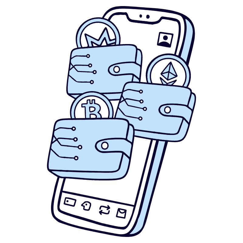 Cryptowallets 1 Illustration from Bruxelles Duotone Set