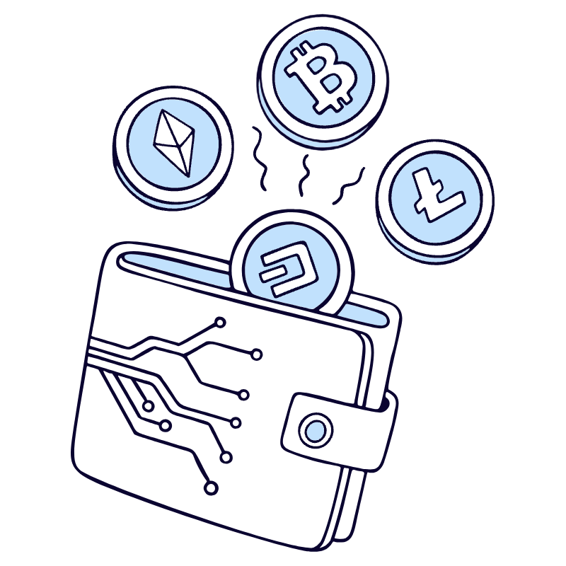 Cryptowallets Illustration from Bruxelles Duotone Set