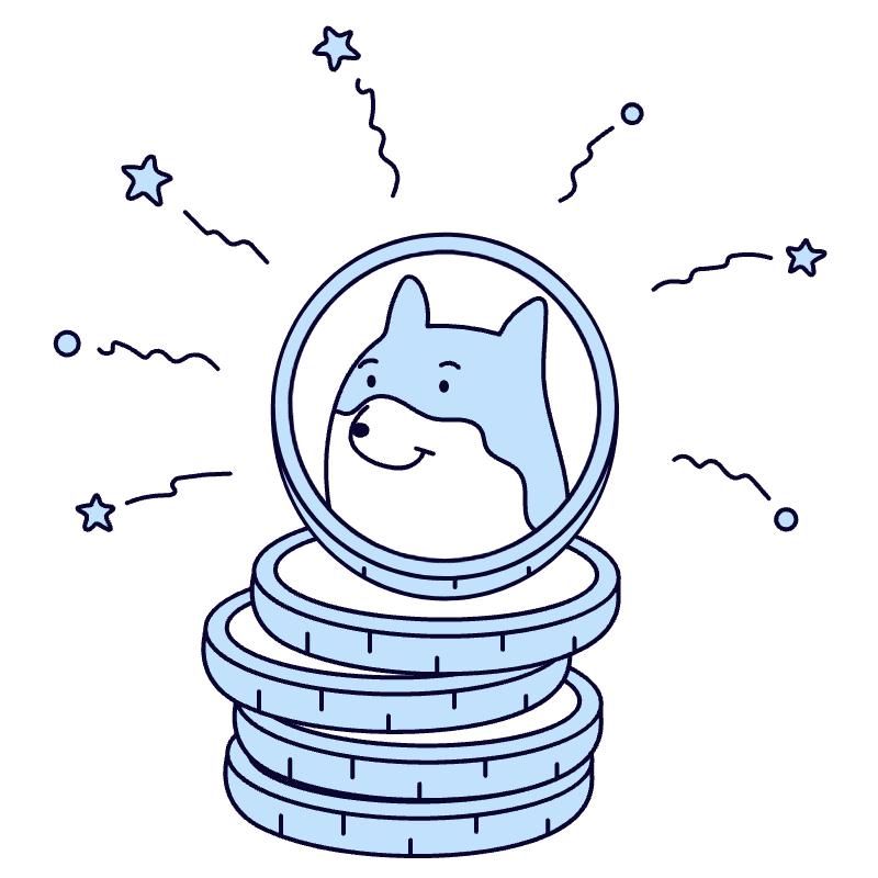 Dogecoin 2 Illustration from Bruxelles Duotone Set