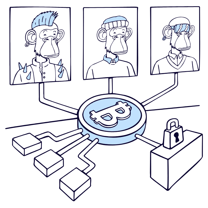 NFTs Illustration from Bruxelles Duotone Set