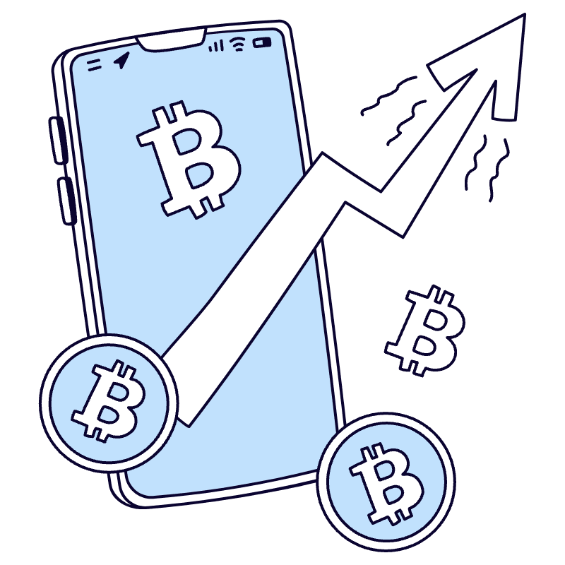 Smartphone Positive Chart Illustration from Bruxelles Duotone Set