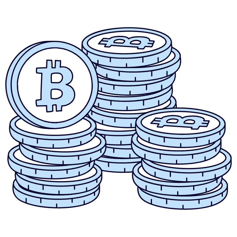 Stack Of Cryptocoin Tokens Illustration from Bruxelles Duotone Set