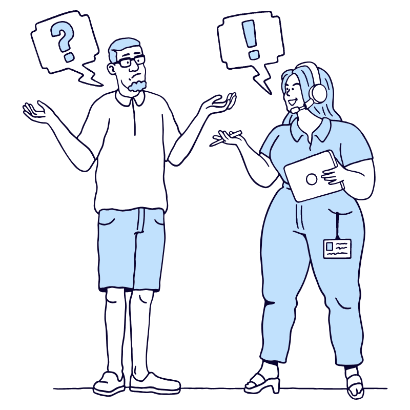 Customer Service Support FAQ Illustration from Bruxelles Duotone Set
