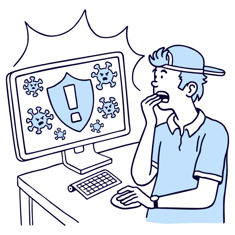 Virus Threat Found Illustration from Bruxelles Duotone Set