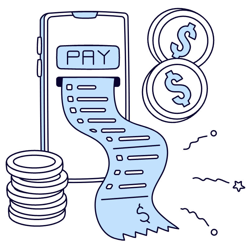 Bills Payment 3 Illustration from Bruxelles Duotone Set