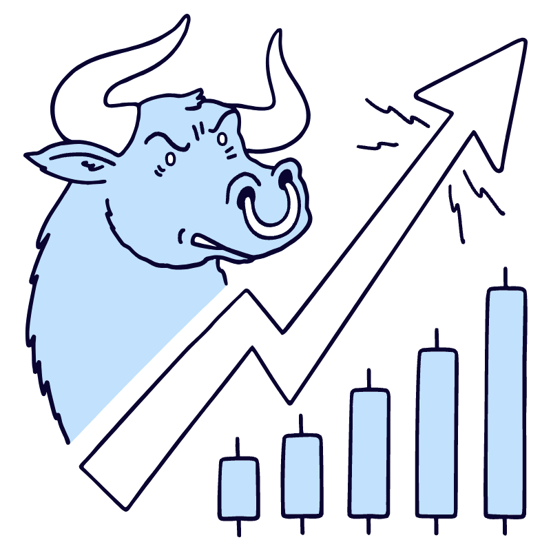 Bull Market 2 Illustration from Bruxelles Duotone Set