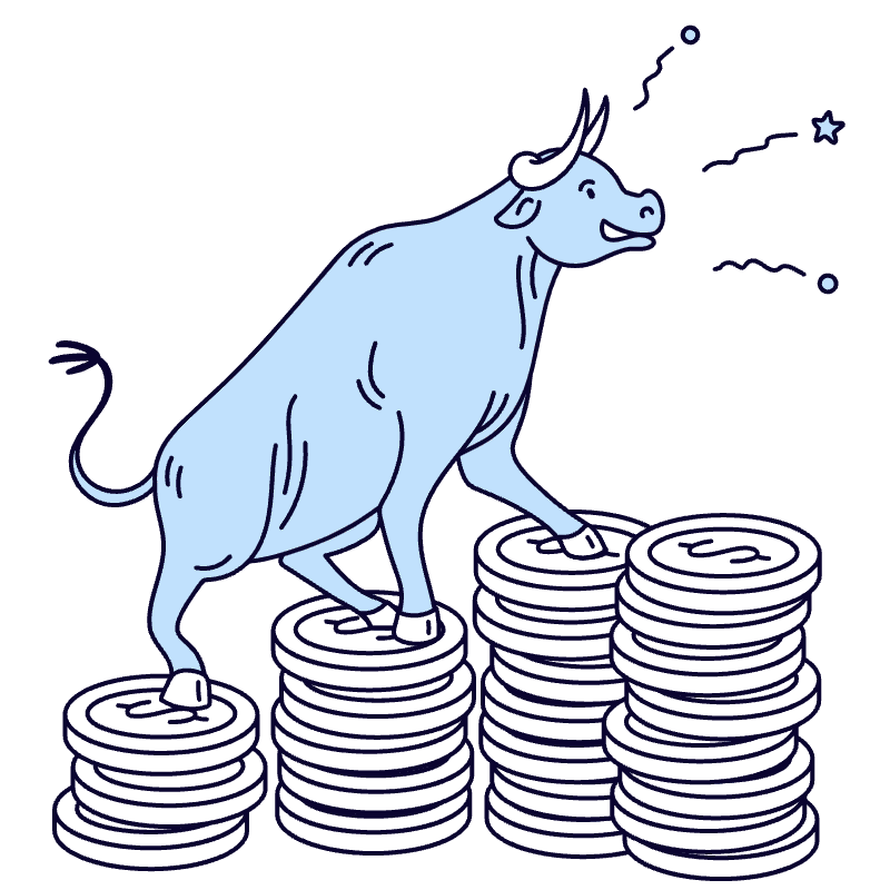 Bull Market 3 Illustration from Bruxelles Duotone Set