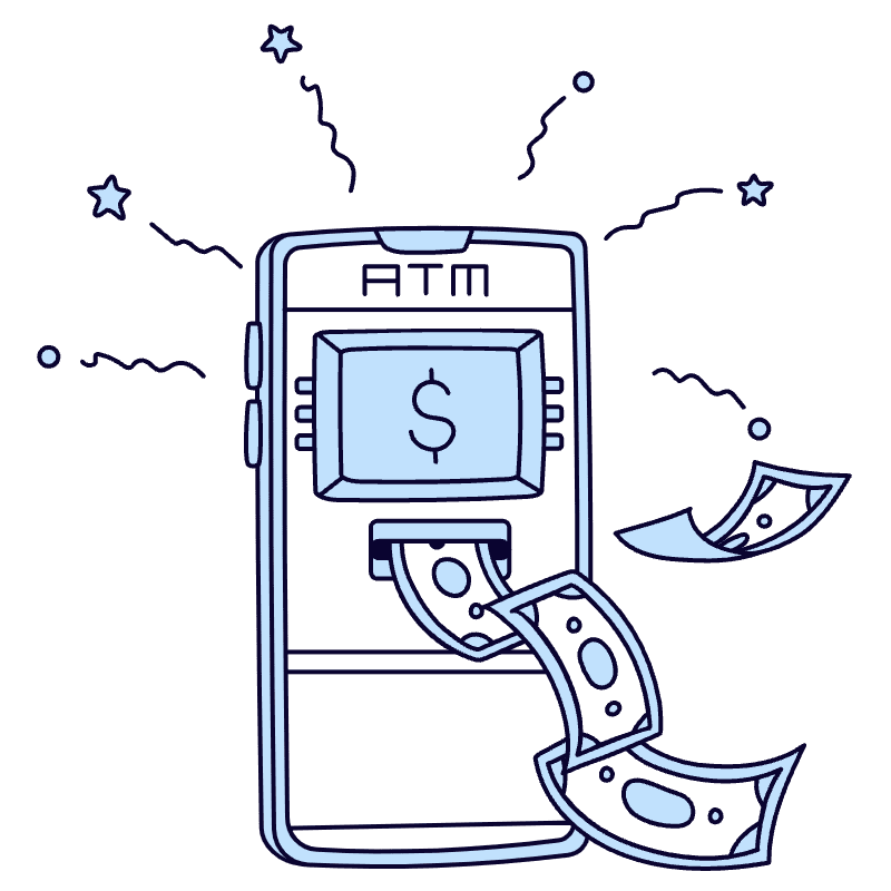 Cardless Withdrawal 2 Illustration from Bruxelles Duotone Set