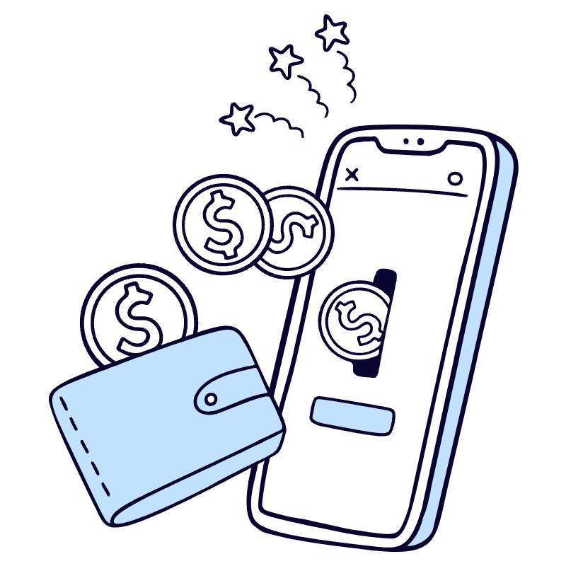 E Wallet Transfers 1 Illustration from Bruxelles Duotone Set