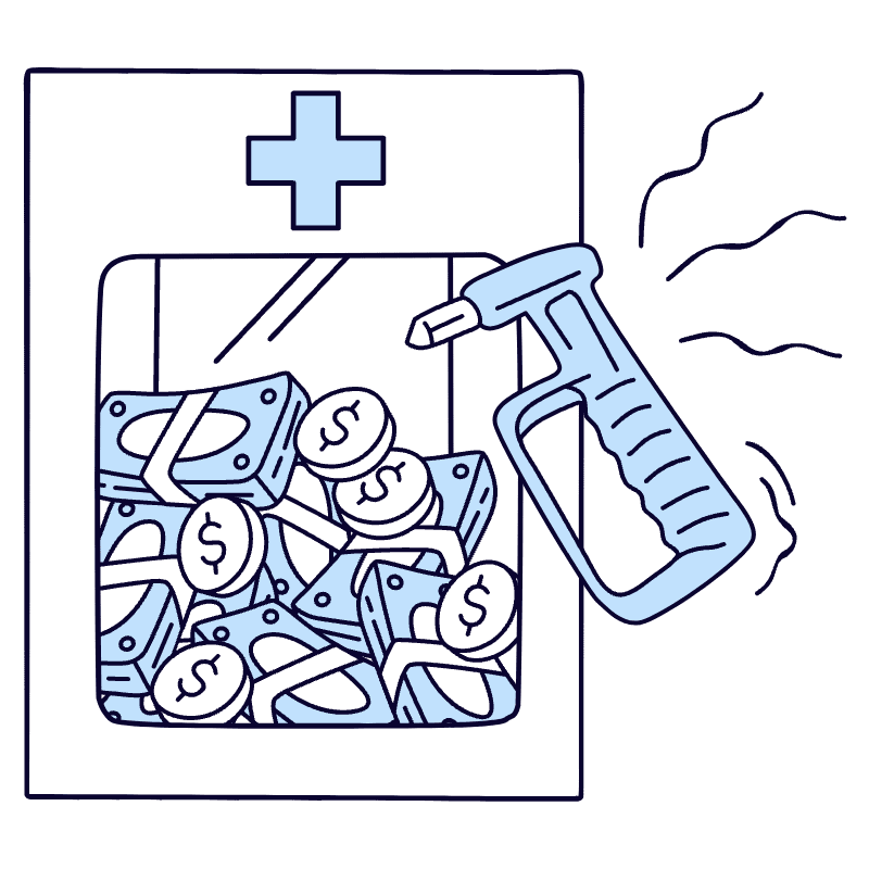 Emergency Savings 3 Illustration from Bruxelles Duotone Set