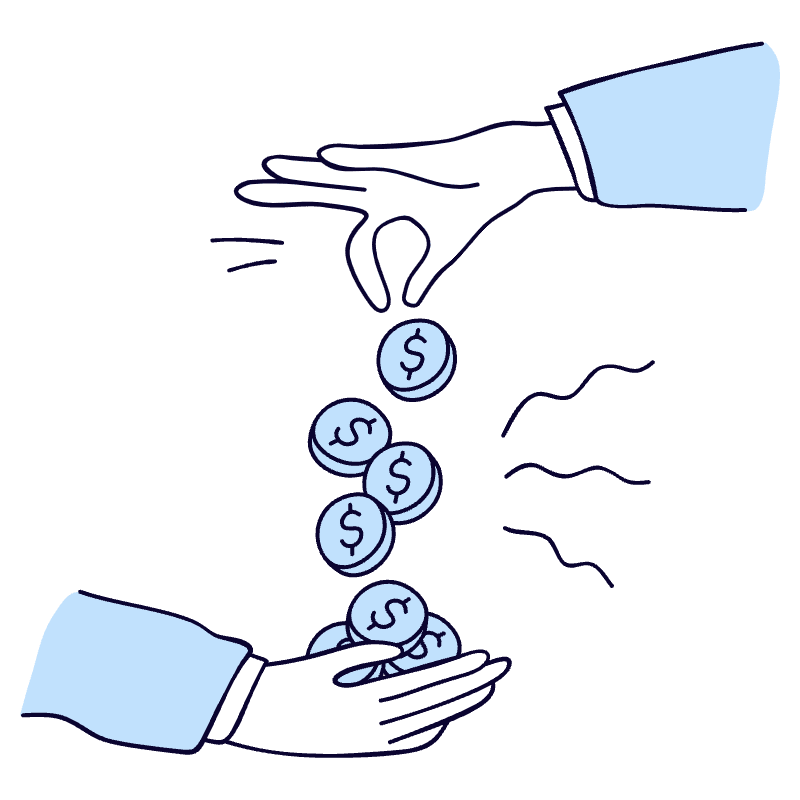 Lending Money 2 Illustration from Bruxelles Duotone Set