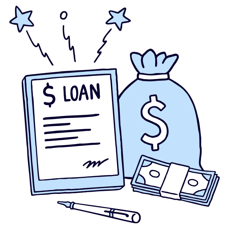 Money Loan Illustration from Bruxelles Duotone Set