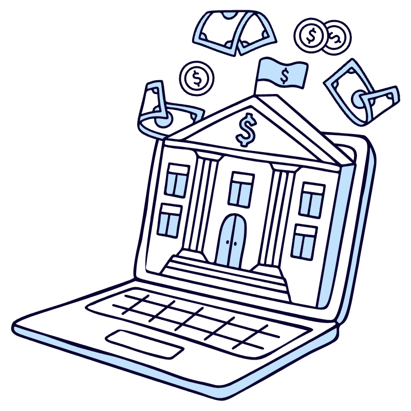 Online Banking 1 Illustration from Bruxelles Duotone Set