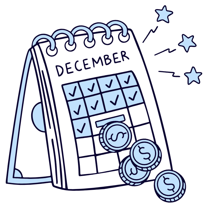 Savings Calendar 1 Illustration from Bruxelles Duotone Set