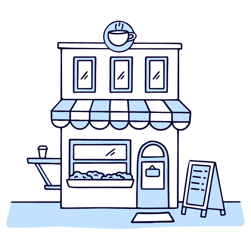 Cafe Illustration from Bruxelles Duotone Set