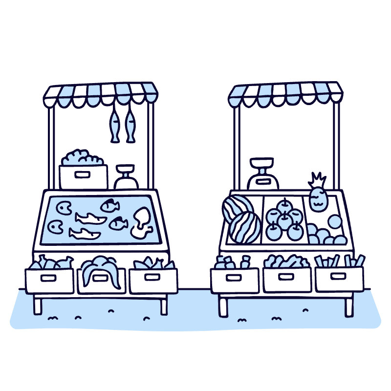 Market 1 Illustration from Bruxelles Duotone Set