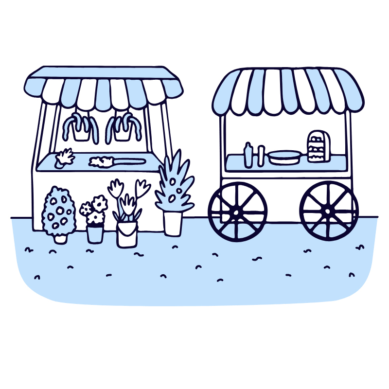 Market 2 Illustration from Bruxelles Duotone Set