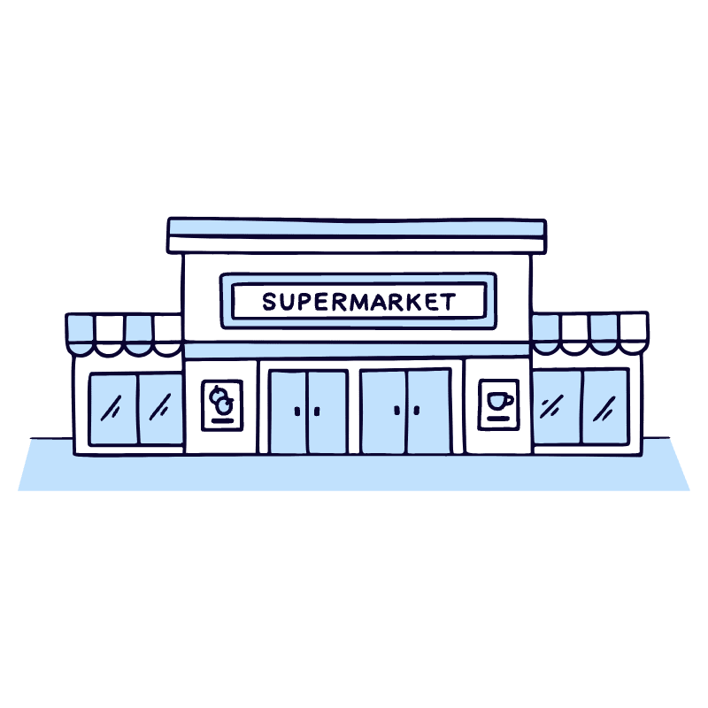 Supermarket 1 Illustration from Bruxelles Duotone Set