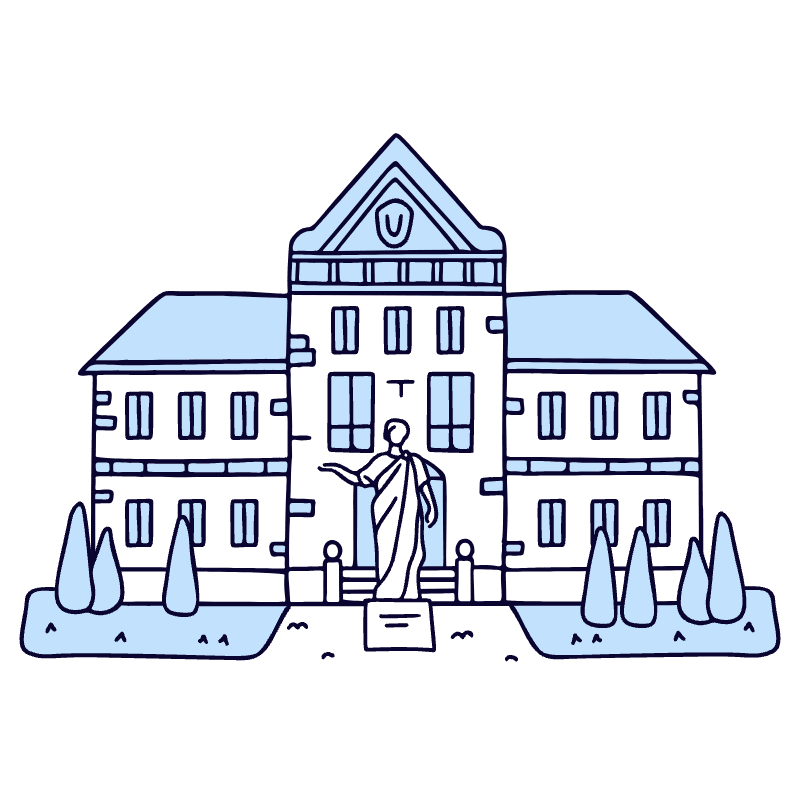 University Illustration from Bruxelles Duotone Set