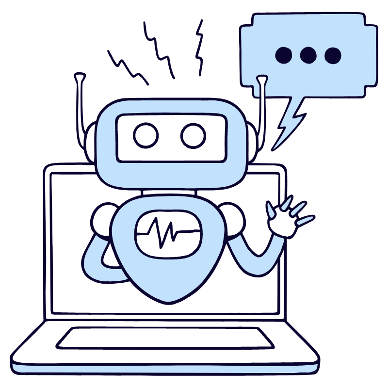 Chat Bot 2 Illustration from Bruxelles Duotone Set