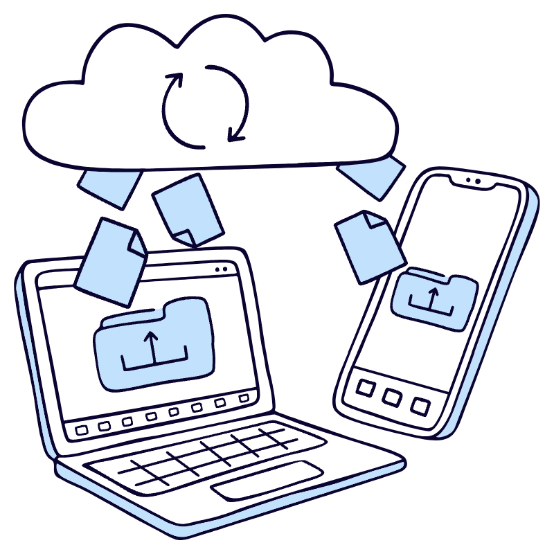 Cloud Sync 1 Illustration from Bruxelles Duotone Set