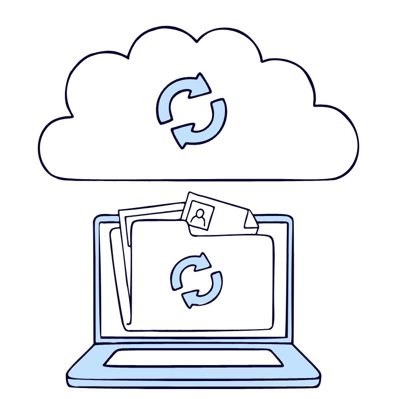 Cloud Sync Illustration from Bruxelles Duotone Set