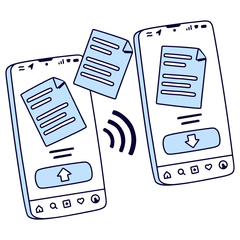 File Sharing 2 Illustration from Bruxelles Duotone Set