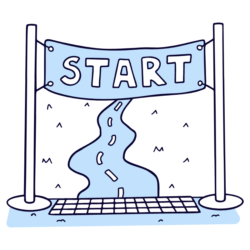 Lets Get Started 2 Illustration from Bruxelles Duotone Set