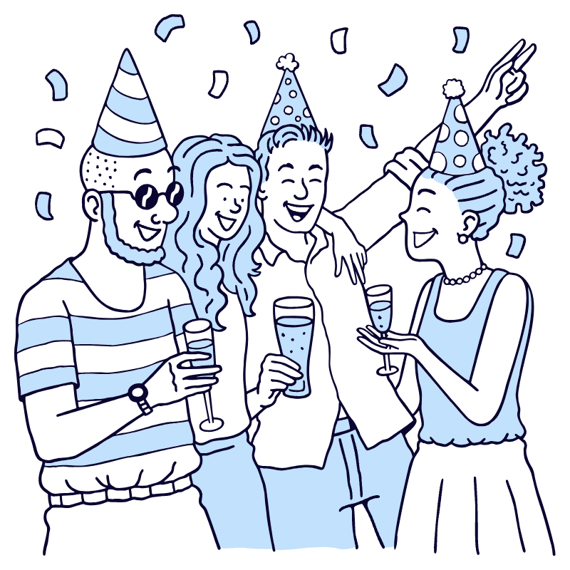 Party Illustration from Bruxelles Duotone Set