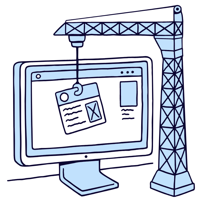 Product Site Builder Illustration from Bruxelles Duotone Set