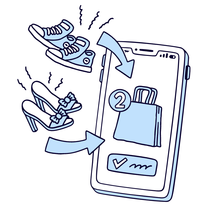 Add Product To Basket 1 Illustration from Bruxelles Duotone Set