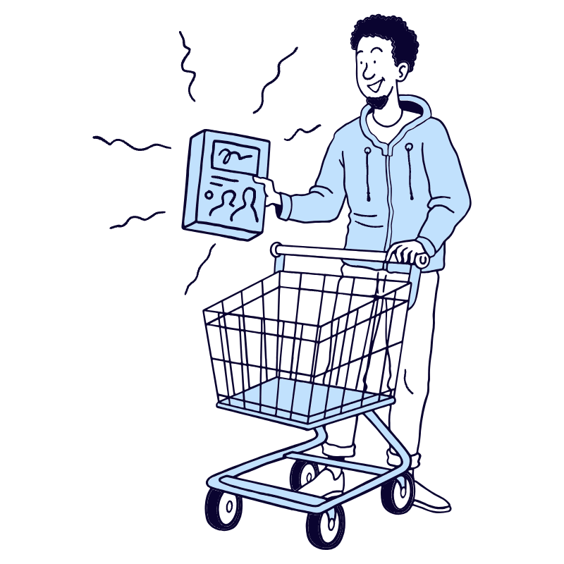 Add Products To Cart Illustration from Bruxelles Duotone Set