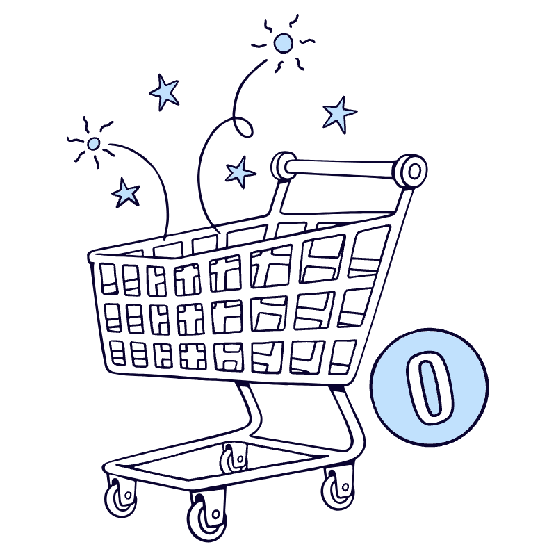 Empty Cart Illustration from Bruxelles Duotone Set