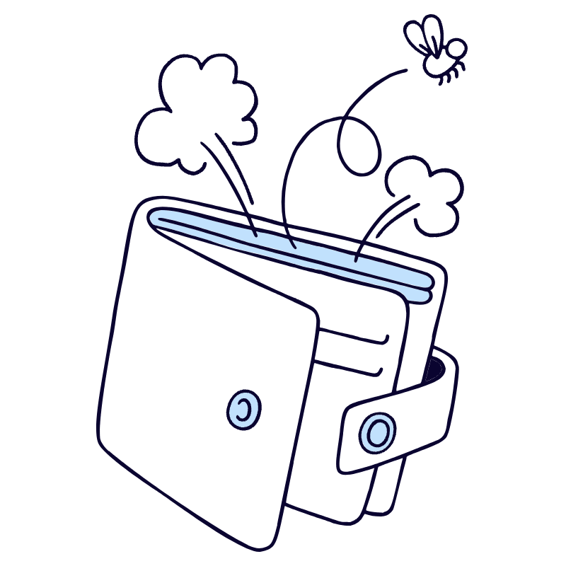 Empty Wallet Illustration from Bruxelles Duotone Set