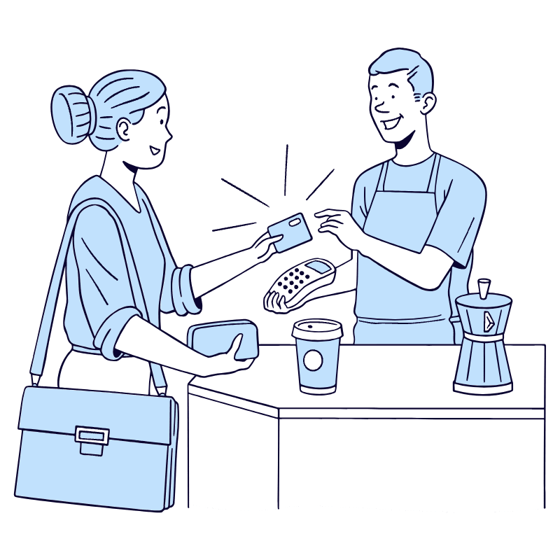 Payment With Card Illustration from Bruxelles Duotone Set