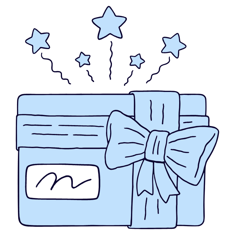 Shopping Gift Cards 1 Illustration from Bruxelles Duotone Set