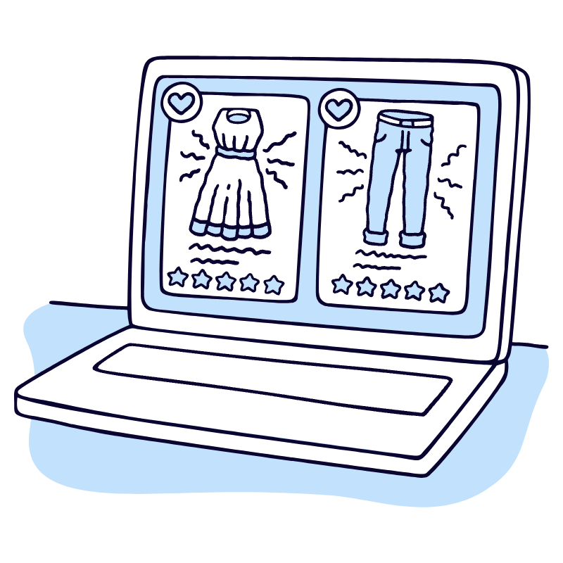 Shopping Online Shopping Illustration from Bruxelles Duotone Set