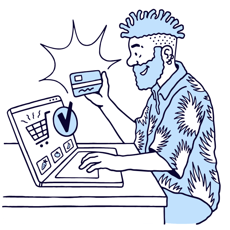 Shopping Order Completed Illustration from Bruxelles Duotone Set