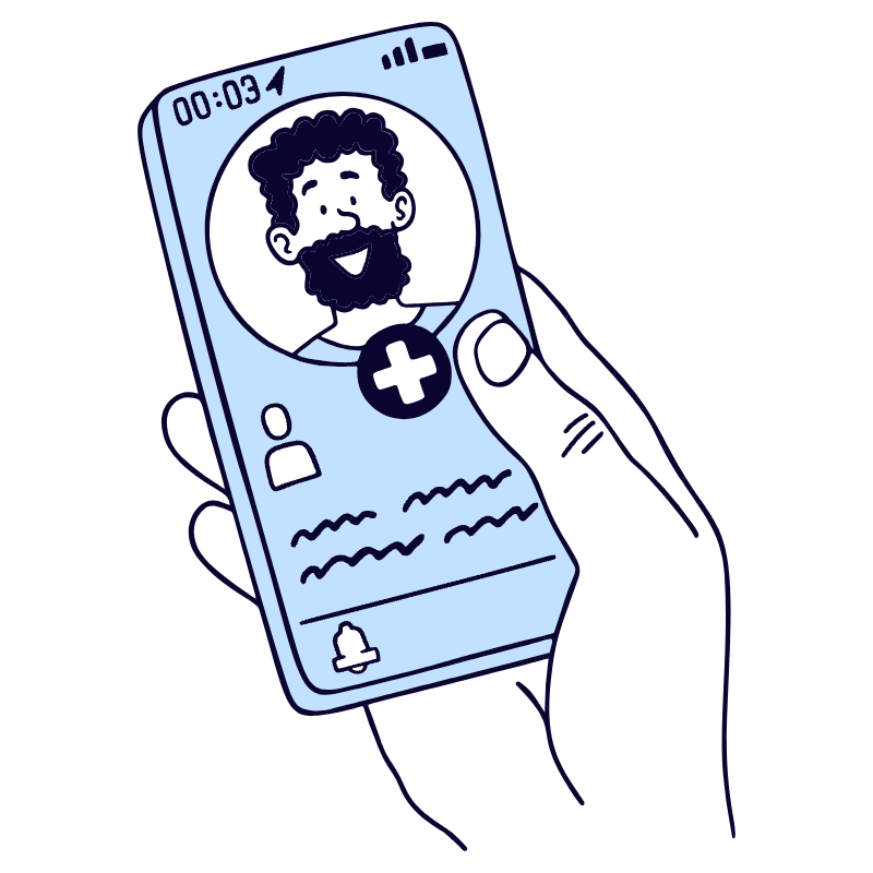 Add Profile Illustration from Bruxelles Duotone Set