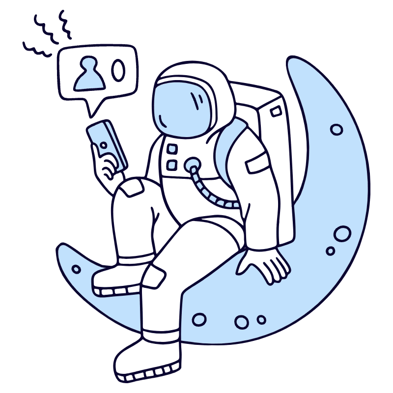 No Friends Illustration from Bruxelles Duotone Set