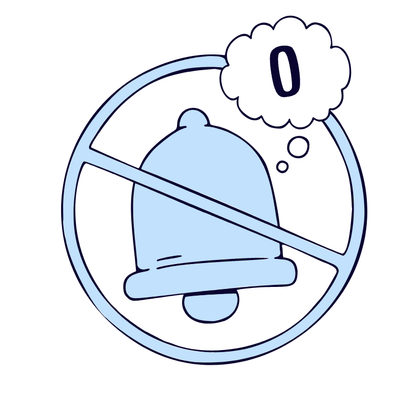 No Notifications Illustration from Bruxelles Duotone Set