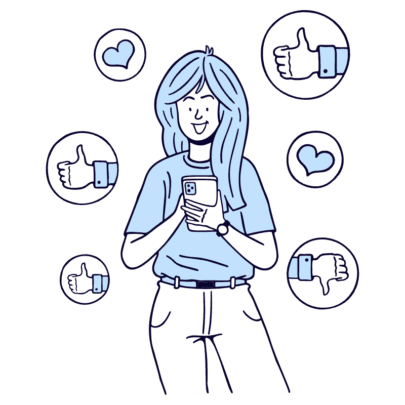 Social Media Discussion Illustration from Bruxelles Duotone Set