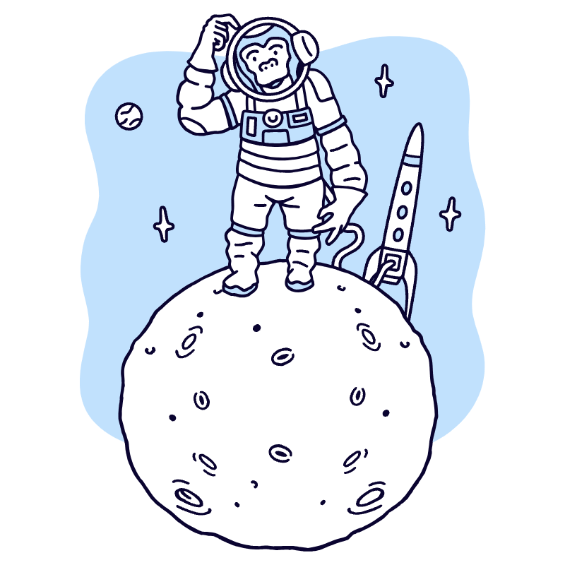 Astronaut 2 Illustration from Bruxelles Duotone Set