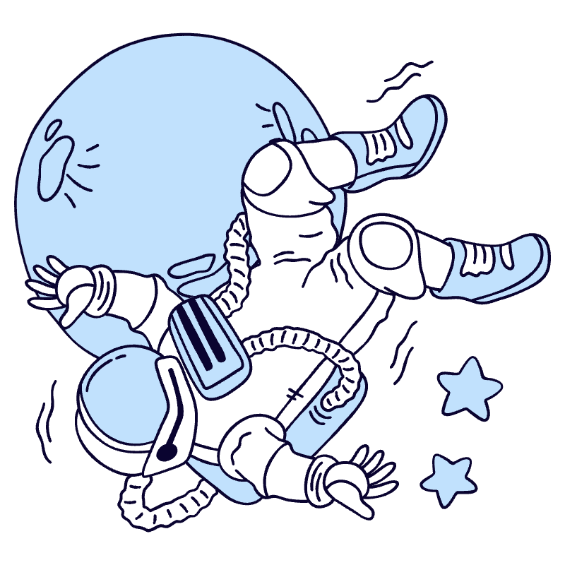 Astronaut 3 Illustration from Bruxelles Duotone Set