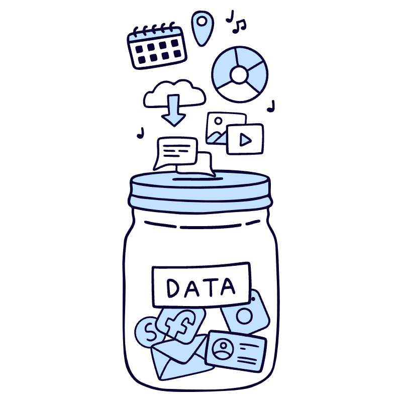 Gathering Of Data 3 Illustration from Bruxelles Duotone Set