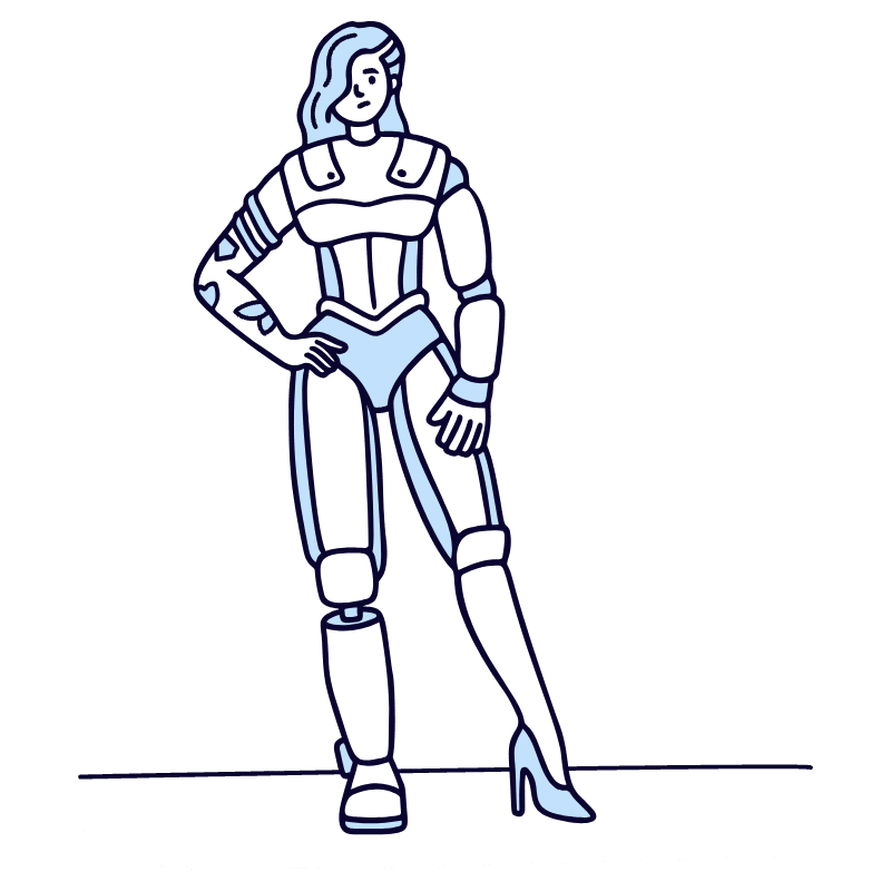 Half Robot Half Human 1 Illustration from Bruxelles Duotone Set