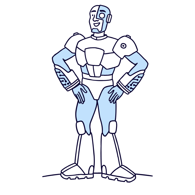 Half Robot Half Human 2 Illustration from Bruxelles Duotone Set